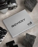 Skórzany portfel męski z systemem RFID zamykany na zatrzask - Rovicky