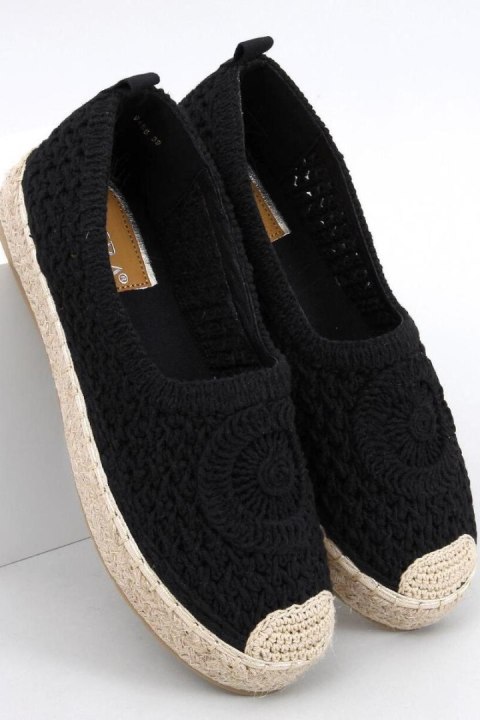 Ażurowe espadryle baleriny DAGONEI BLACK - Inello Inello