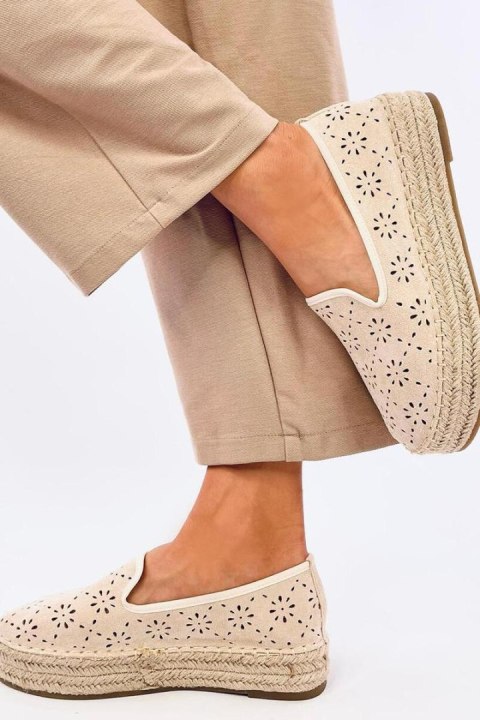 Espadryle ażurowe RIGOIS BEIGE - Inello Inello