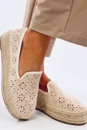 Espadryle ażurowe RIGOIS BEIGE - Inello Inello