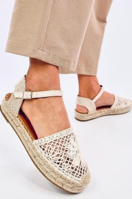 Sandałki ażurowe espadryle PREMAT BEIGE - Inello Inello