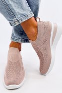 Sneakersy na koturnie skarpetkowe BAYOL PINK - Inello Inello