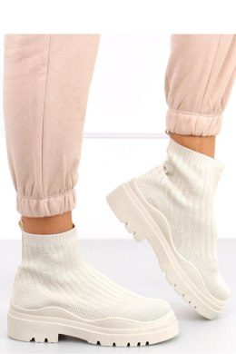 Buty skarpetkowe za kostkę SILVA BEIGE - Inello Inello