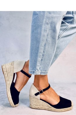 Espadryle na koturnie PLATTEN BLACK - Inello Inello