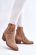 Botki Kowbojki Model Daxon HY30-86 Beige - Step in style Step in style