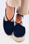 Espadryle damskie sznurkowe YAWEH BLACK - Inello Inello