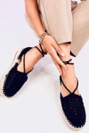 Espadryle damskie sznurkowe YAWEH BLACK - Inello Inello