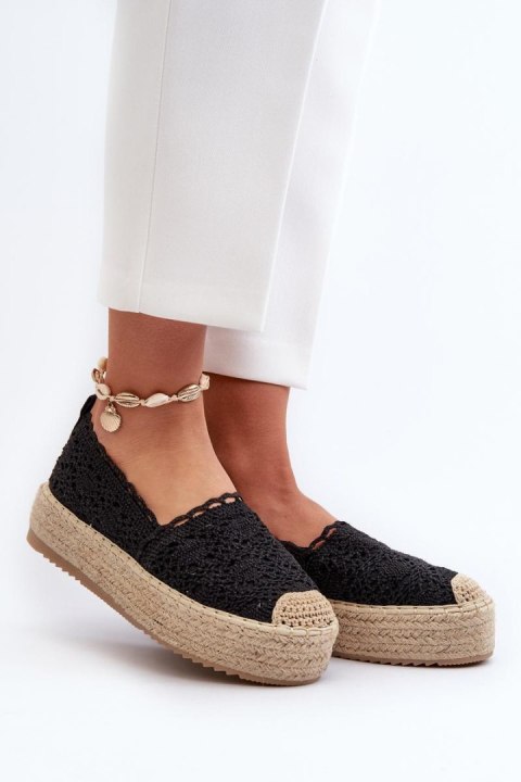 Espadryle Model Elarose C-273 Black - Step in style Step in style