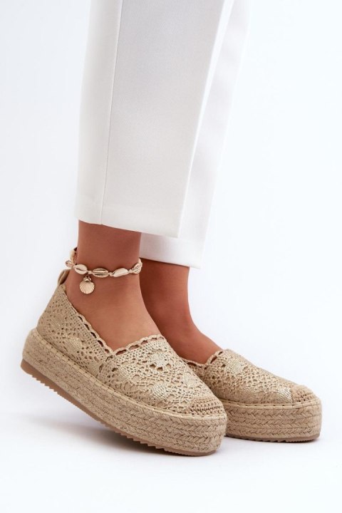 Espadryle Model Elarose C-273 Gold - Step in style Step in style