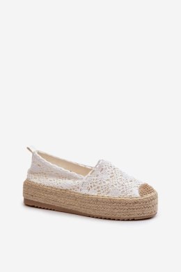 Espadryle Model Elarose C-273 White - Step in style Step in style