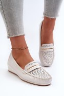 Mokasyny Model Nassnema 833959 White - Step in style Step in style