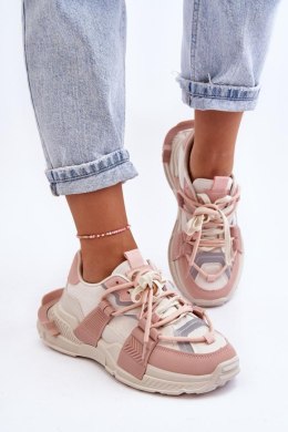 Buty Sportowe Model Chillout! BL357P Beige/Pink - Step in style Step in style