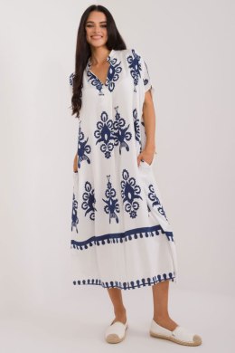 Sukienka Model DHJ-SK-17951.03X White/Navy - Italy Moda - uniwersalny Italy Moda