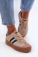 Buty Sportowe Model Egelia EV-508 Beige/Green - Step in style Step in style