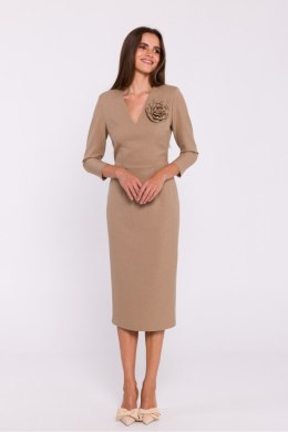 Sukienka Model S372 Beige - Stylove - XXL Stylove