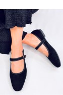 Baleriny w stylu Mary Jane GOLINS BLACK - Inello Inello