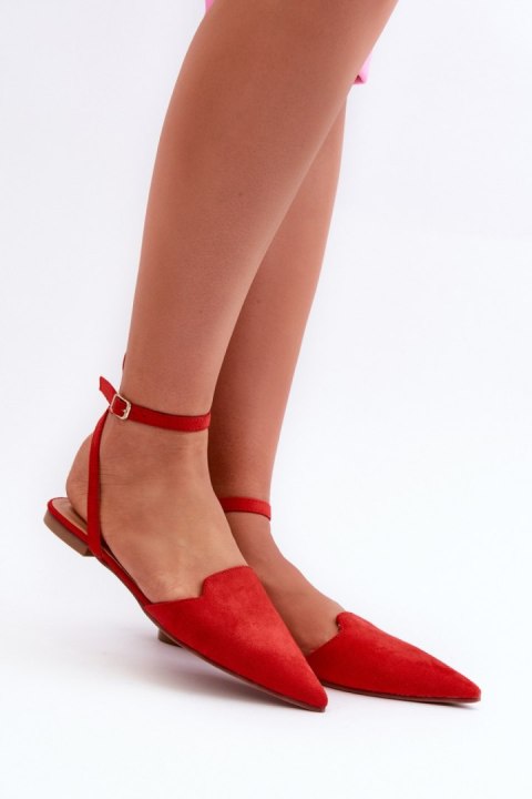 Baleriny Model Ellesara JH265 Red - Step in style Step in style