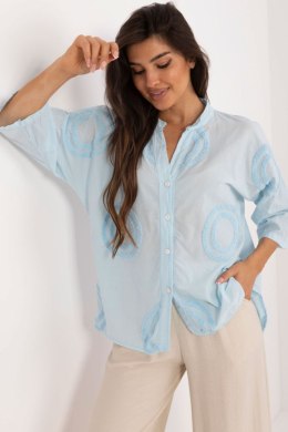 Koszula Damska Model DHJ-KS-11670.22 Light Blue - Italy Moda Italy Moda