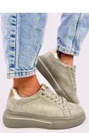 Sneakersy damskie pastelowe AKINS GREEN - Inello Inello