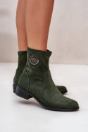 Botki Model Lerioria ASA198-28 Green - Step in style Step in style