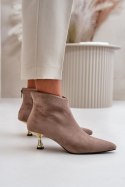 Botki Model Terlena GP13 Dark Beige - Step in style Step in style