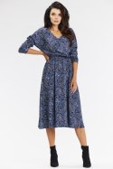 Sukienka Model A666 Navy Pattern - awama - XL Awama