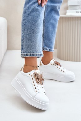 Buty Sportowe Model Naritevia YY-23 White/Gold - Step in style Step in style