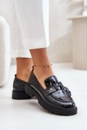 Mokasyny Model Vinceza 62187 Black Lakier - Step in style Step in style