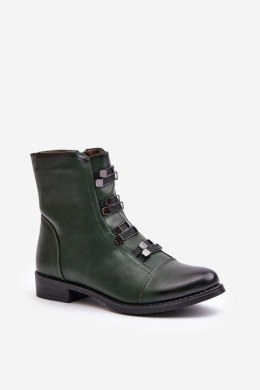 Botki Model Evalith ASA62-30 Green - Step in style Step in style