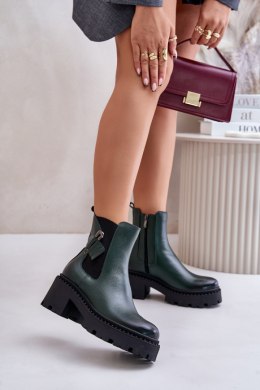 Botki Model Zazoo 60490 Dark Green - Step in style Step in style