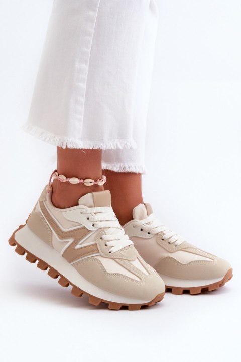 Buty Sportowe Model Kalelia PC231 Beige - Step in style Step in style