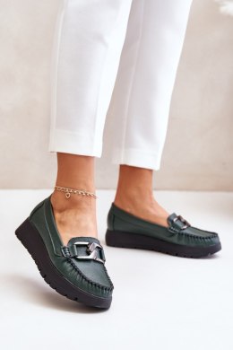 Mokasyny Model Zazoo 10141 Dark Green - Step in style Step in style