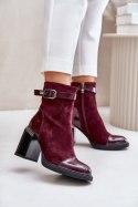 Botki Model DA MR880-085 Bordo - Step in style Step in style