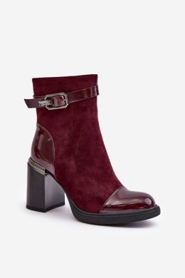 Botki Model DA MR880-085 Bordo - Step in style Step in style